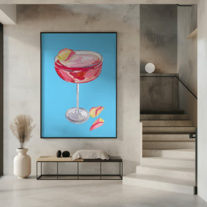 Art Prints of Sparkling Rose Gin Cocktail