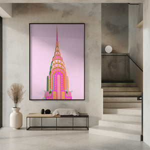 Art Prints of New York Skyscraper (Strawberry Mint)