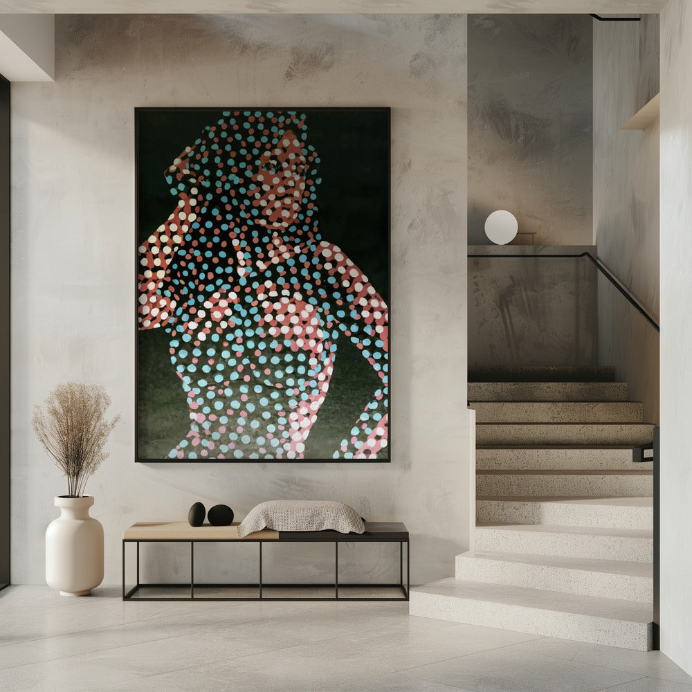 Art Prints of Woman in dots