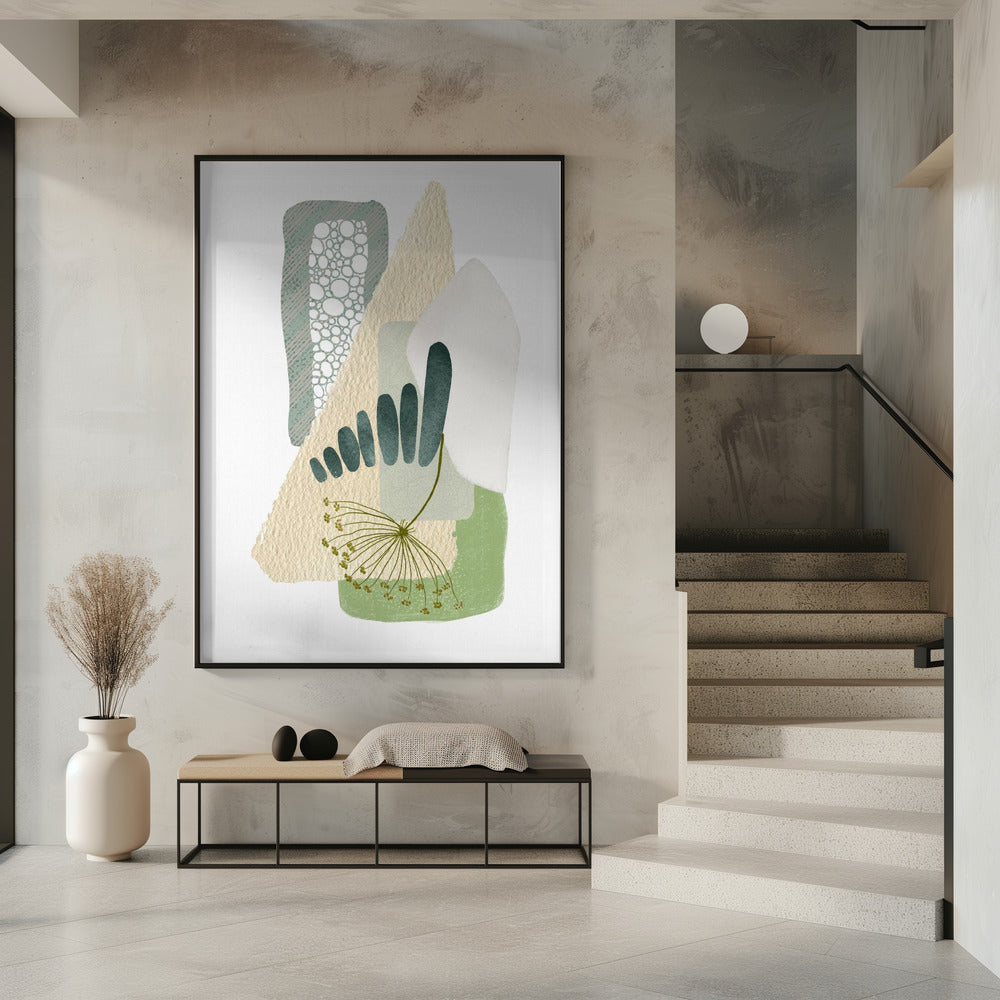 Art Prints of Green Shapes 1