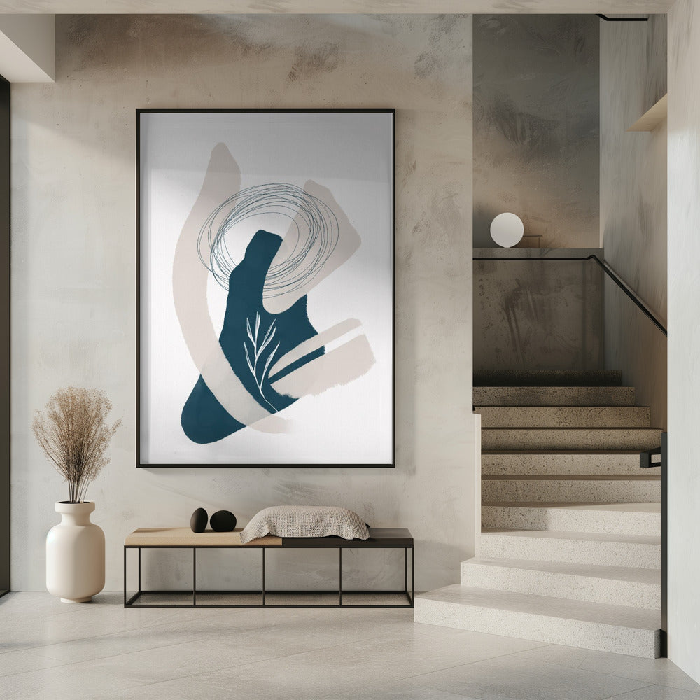 Art Prints of Abstract inky shapes no. 1 - Landscape in transition