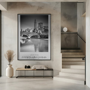 Art Prints of In focus: VERONA Ponte Pietra, Torre di Alberto & Santa Anastasia