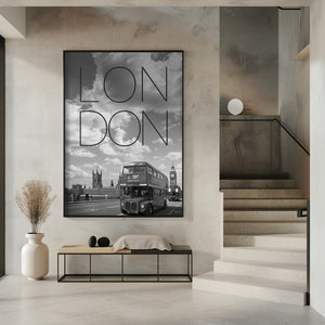 Art Prints of Busses in London | Text & Skyline