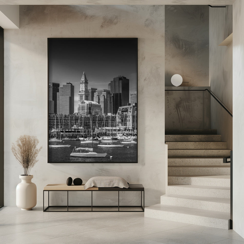 Art Prints of BOSTON Skyline North End & Financial District