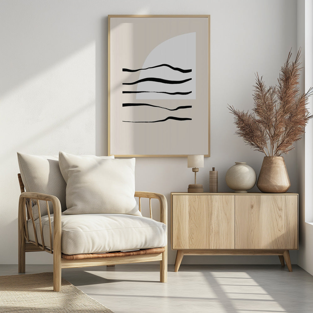 Art Prints of Sunset and Waves