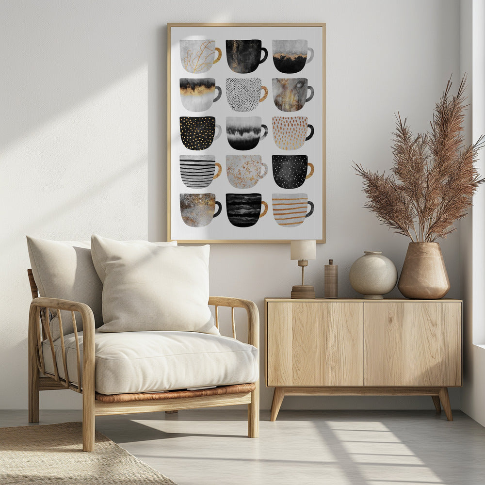 Art Prints of Pretty Coffee Cups