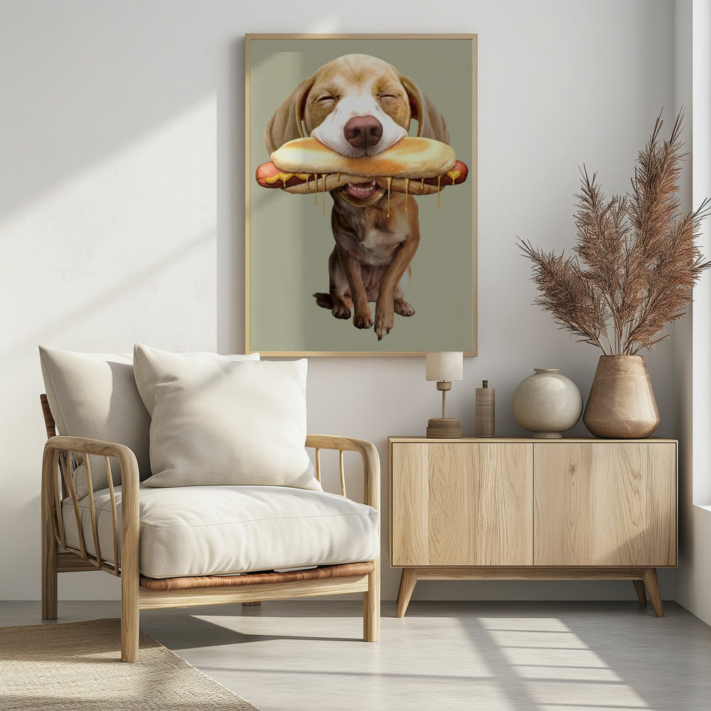 Canvas Art Print hotdog