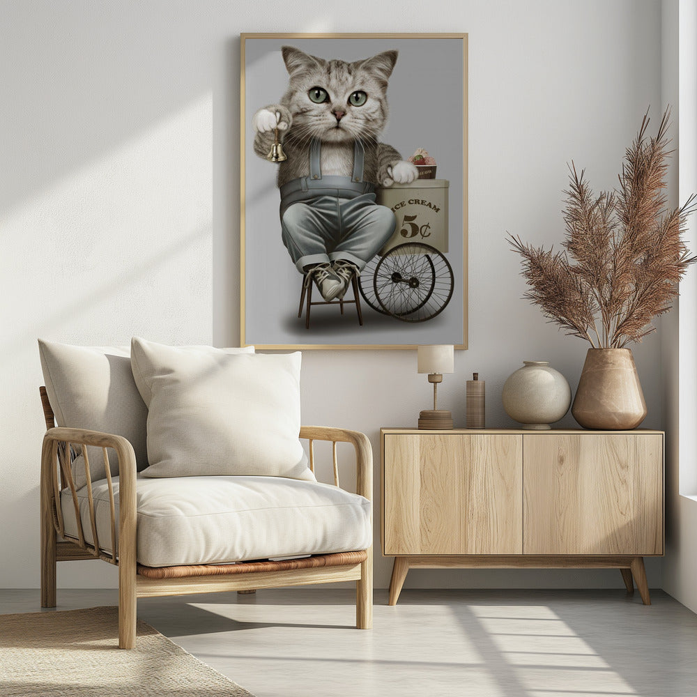 Canvas Art Print ice cream seller