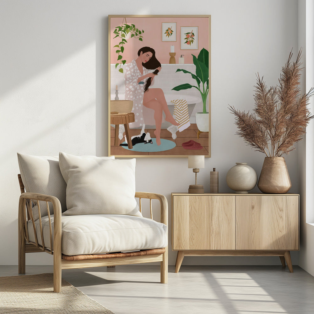 Art Prints of After a Bath