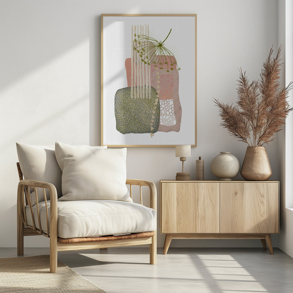 Art Prints of Delicate Pink and Green-3