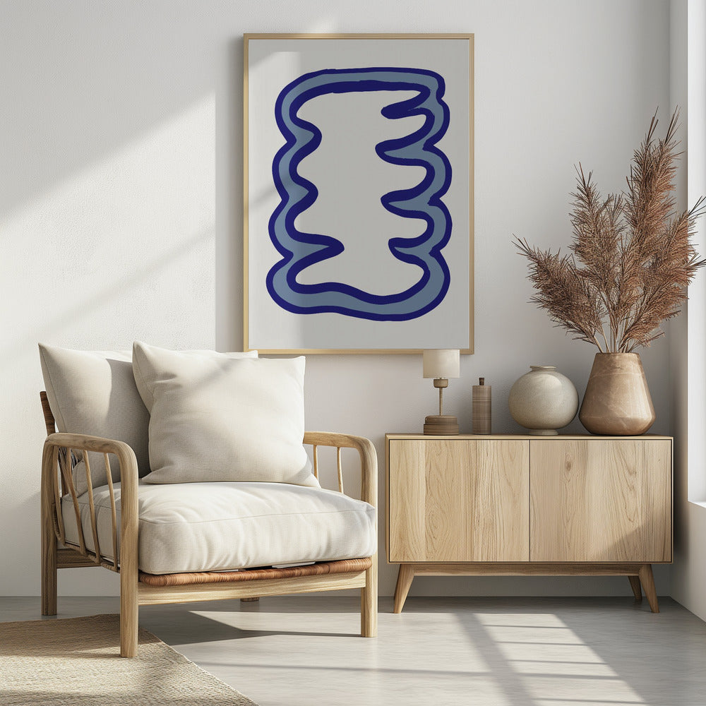 Art Prints of Blue Organic