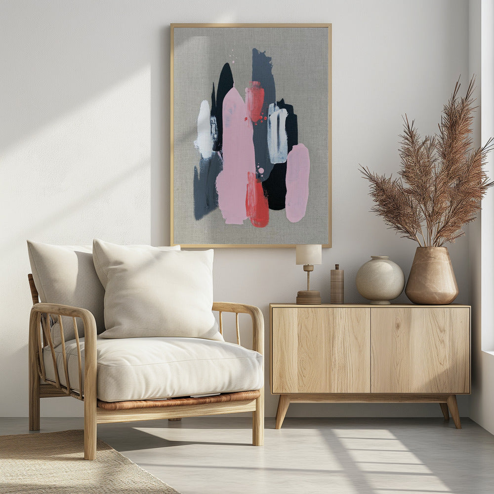 Art Prints of Pink Black and Grey 1