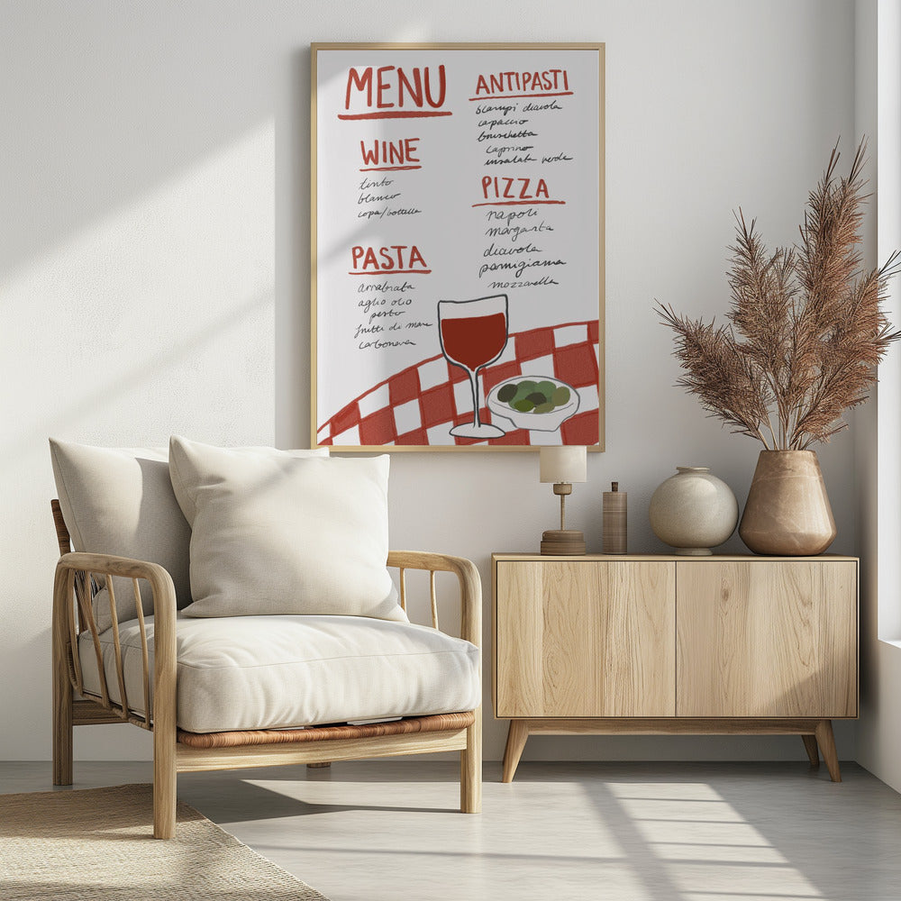 Art Prints of Italian Menu