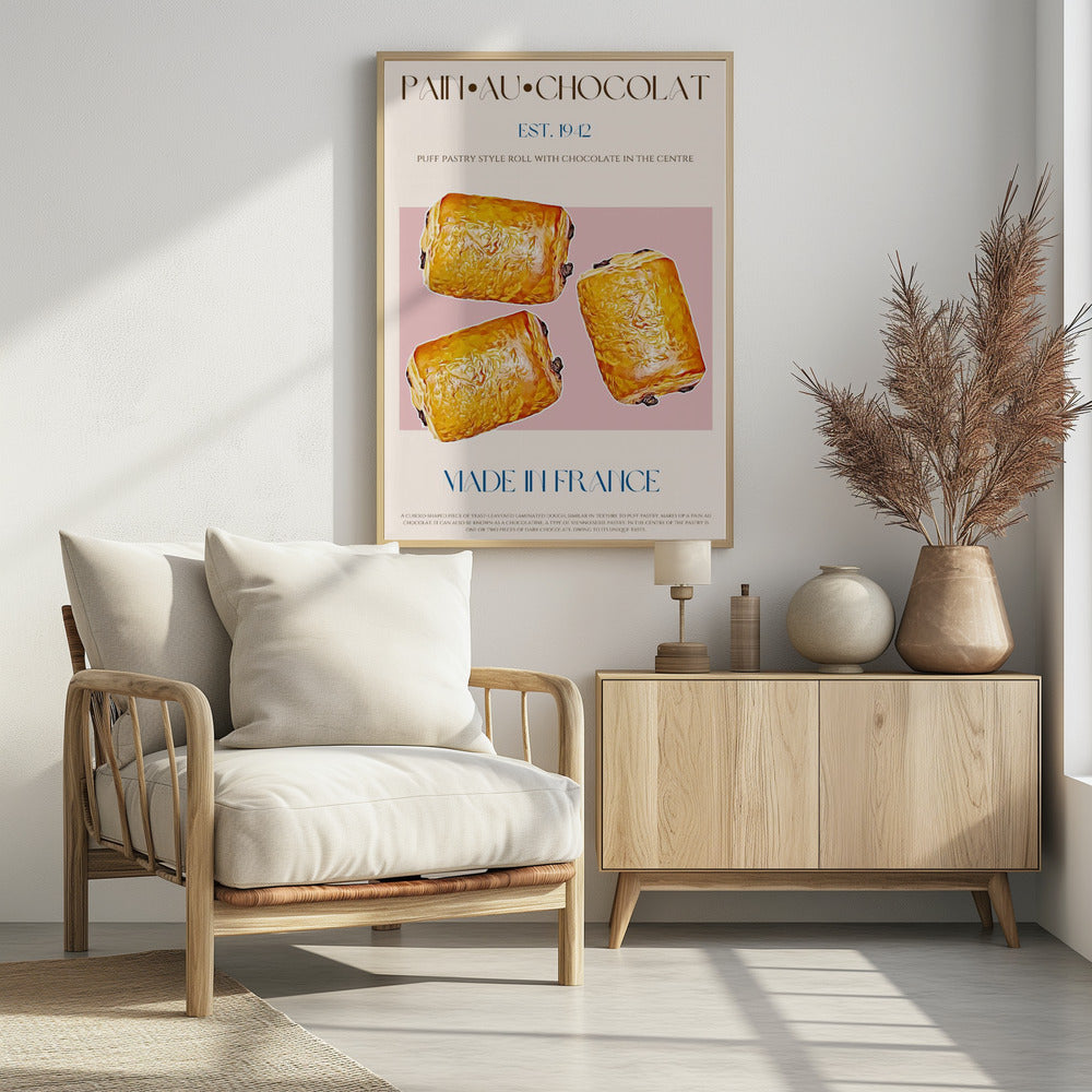 Art Prints of Pain Au Chocolat Print