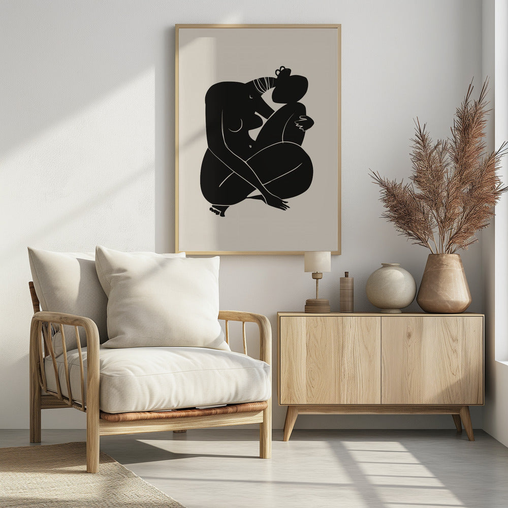 Baby Curl African Nude In Black