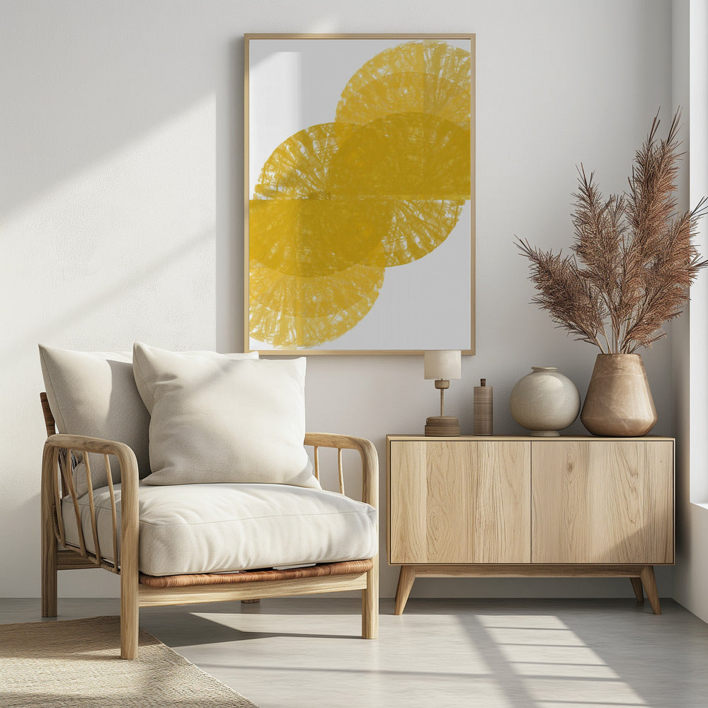 Art Prints of Yellow Circle Fans 1