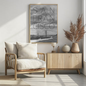 Art Prints of Golden Gate Bridge & Baker Beach | Text & Skyline