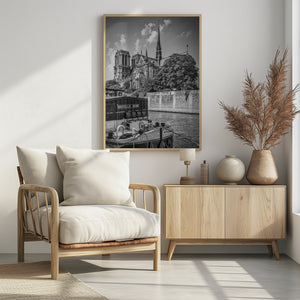 Art Prints of Cathedral Notre-Dame & Seine Riverside