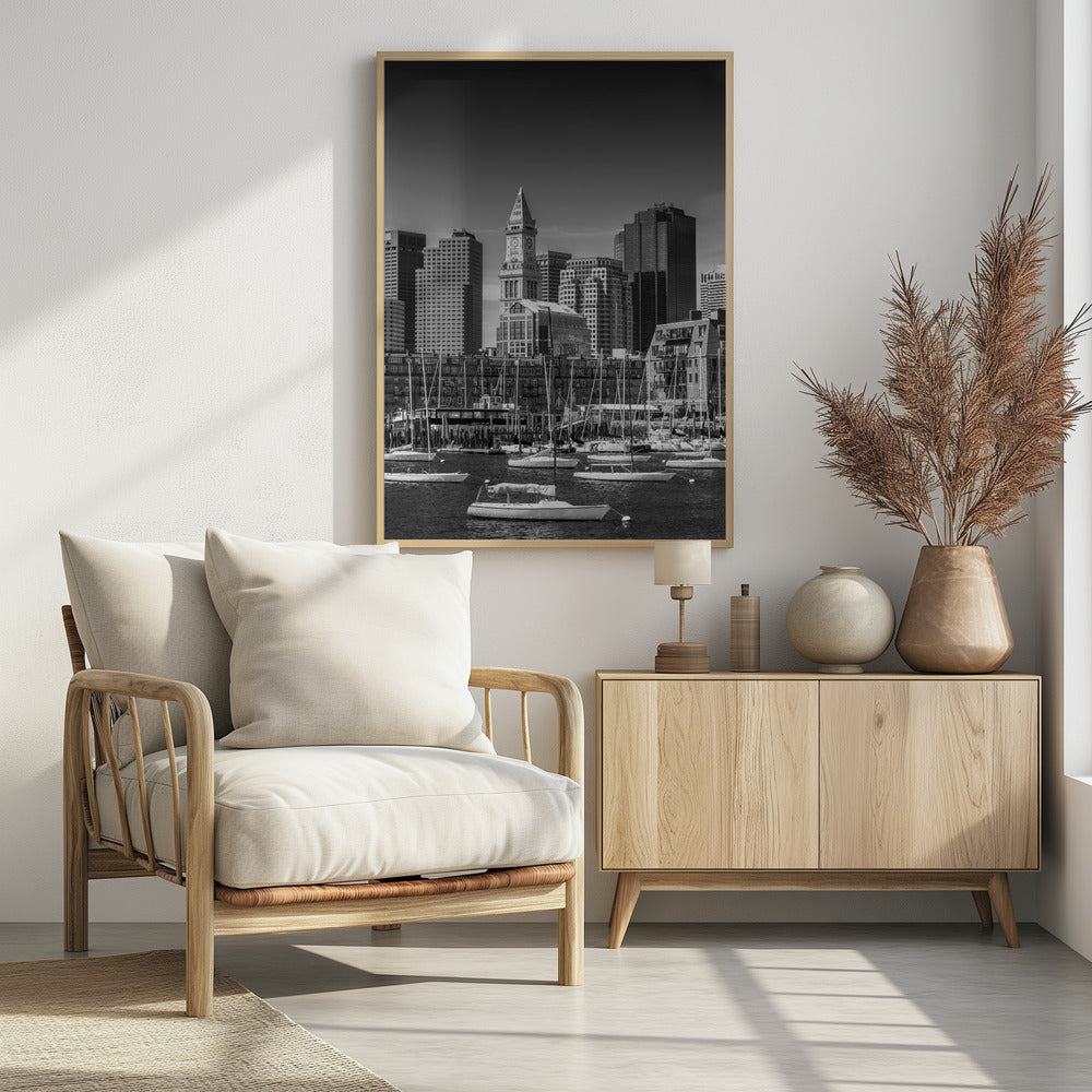 Art Prints of BOSTON Skyline North End & Financial District