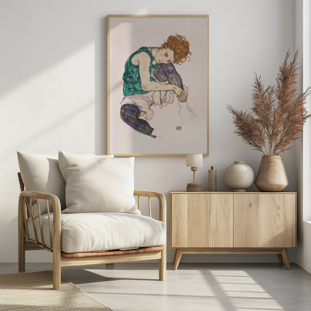 Seated Woman With Legs Drawn Up