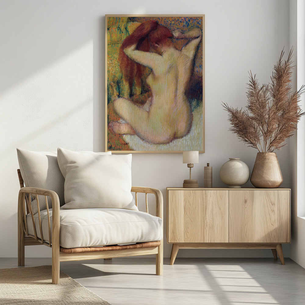 Woman Combing Her Hair