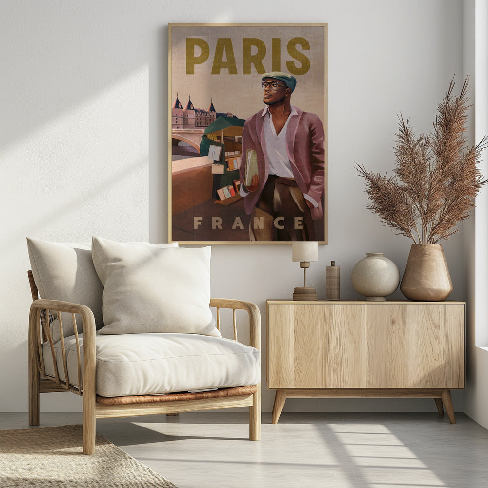 Paris France Vintage Travel Poster