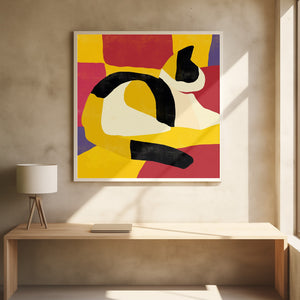 Art Prints of Mosaic cat painting