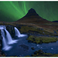 Kirkjufell...   Under a boreal green sky