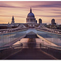Millennium bridge leading towards St. Paul's church