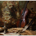 Still life with violin and painting