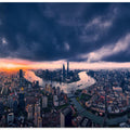 Art Prints of Shanghai in the cloud