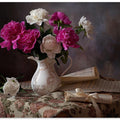 Still life with peonies