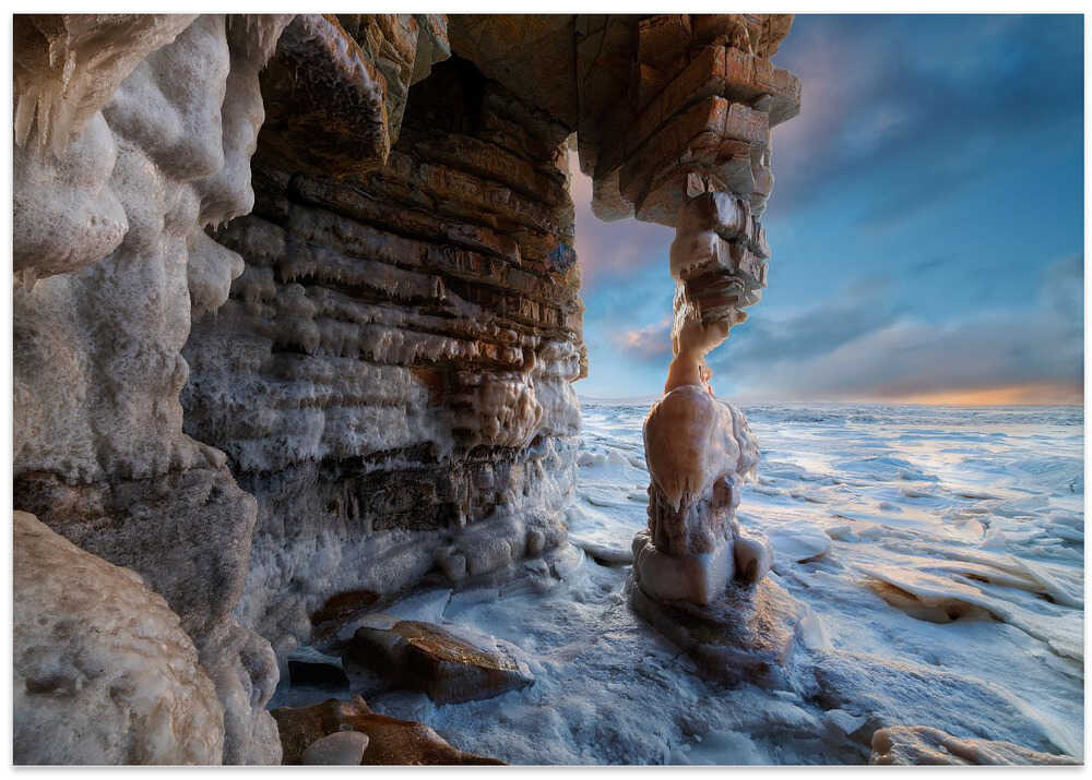 The first leg in frozen Bohai Sea