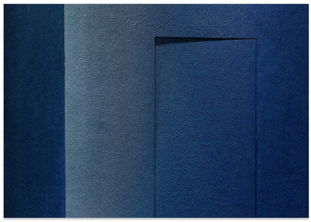 Art Prints of Blue minimalism or a secret door