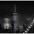 Art Prints of Night cityscape from the Brooklyn Bridge