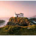 Hermitage on the top of a cliff,Galicia,Spain.