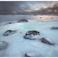 Frozen coastline