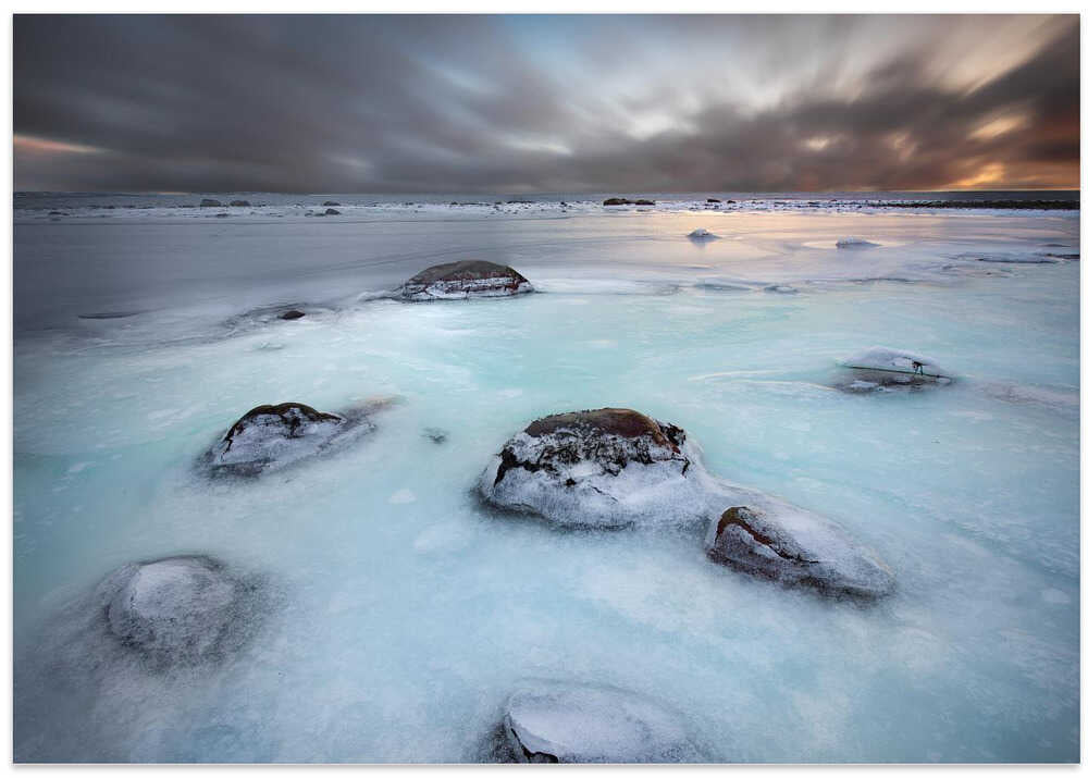 Frozen coastline