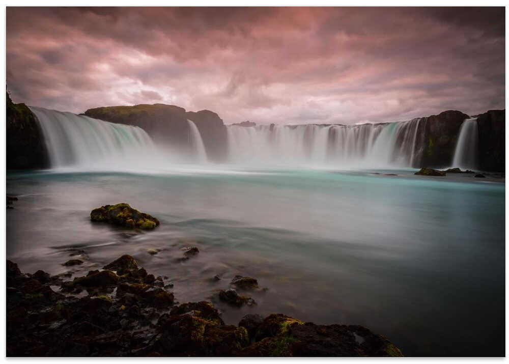 Waterfall Godafoss in Iceland