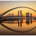 Art Prints of Sunrise at the Dubai Water Canal