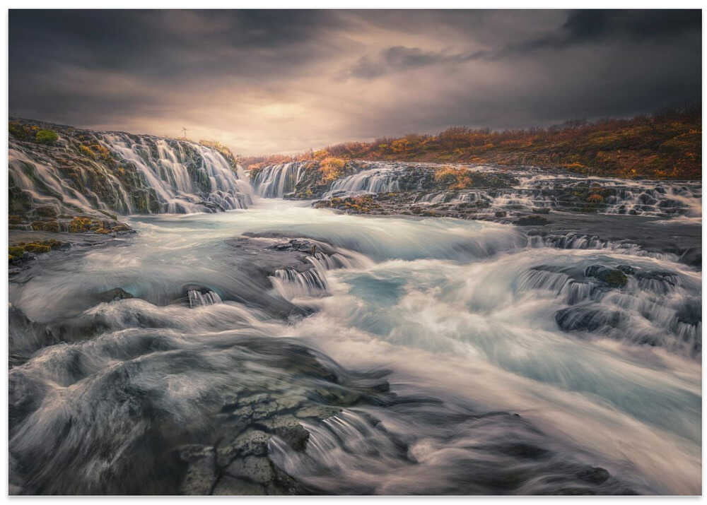 Sunset at Bruarfoss