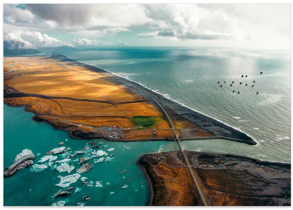 Jökulsárlón from above