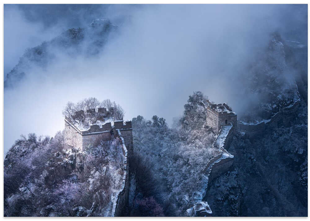 Peach blossom snow of the Great Wall