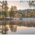 Calm autumn lake