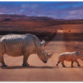 Art Prints of RhinosCrossing