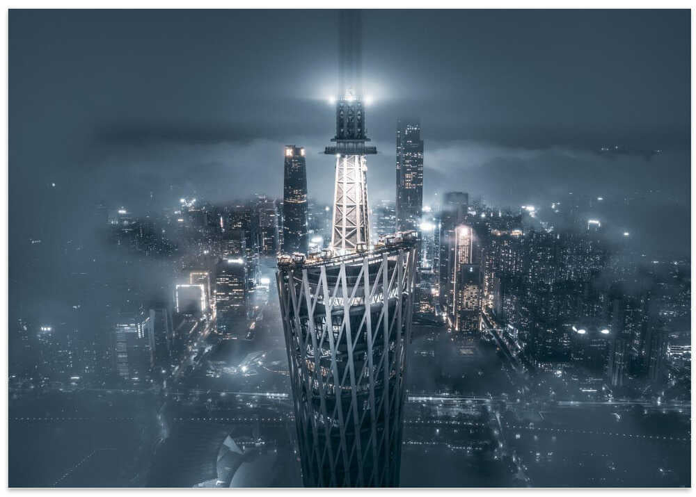 Cloudy Canton Tower