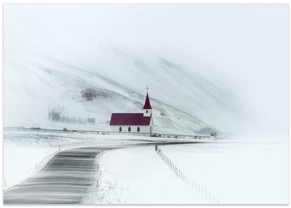 Church in snow