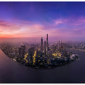 Art Prints of The Morning Glow in Lujiazui Shanghai