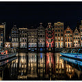 Art Prints of "Dancing Houses" on the Damrak Canal in Amsterdam