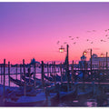 Art Prints of Sunset Venice, peaceful gondola